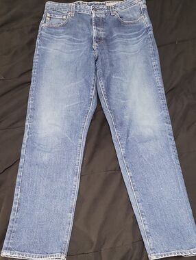 AG Adriano Goldschmied Size 32R Contour 360 Ex-Boyfriend Slim Button Fly Jeans